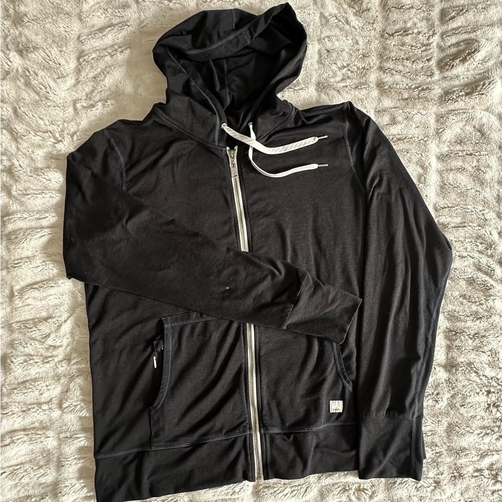 Vuori Black Zip-Up Hoodie Size L